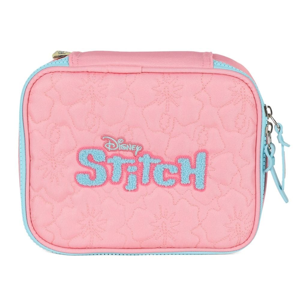 Estojo Box Infantil Escolar Lilo Stitch Disney Rosa Luxcel