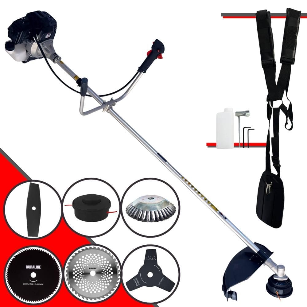 Roçadeira Profissional Com Sistema Antivibração À Gasolina RT43LB25A Toyama 43cc 1,7HP Completa Com 6 Opções de Cortes Para Todos os Tipos de Trabalho