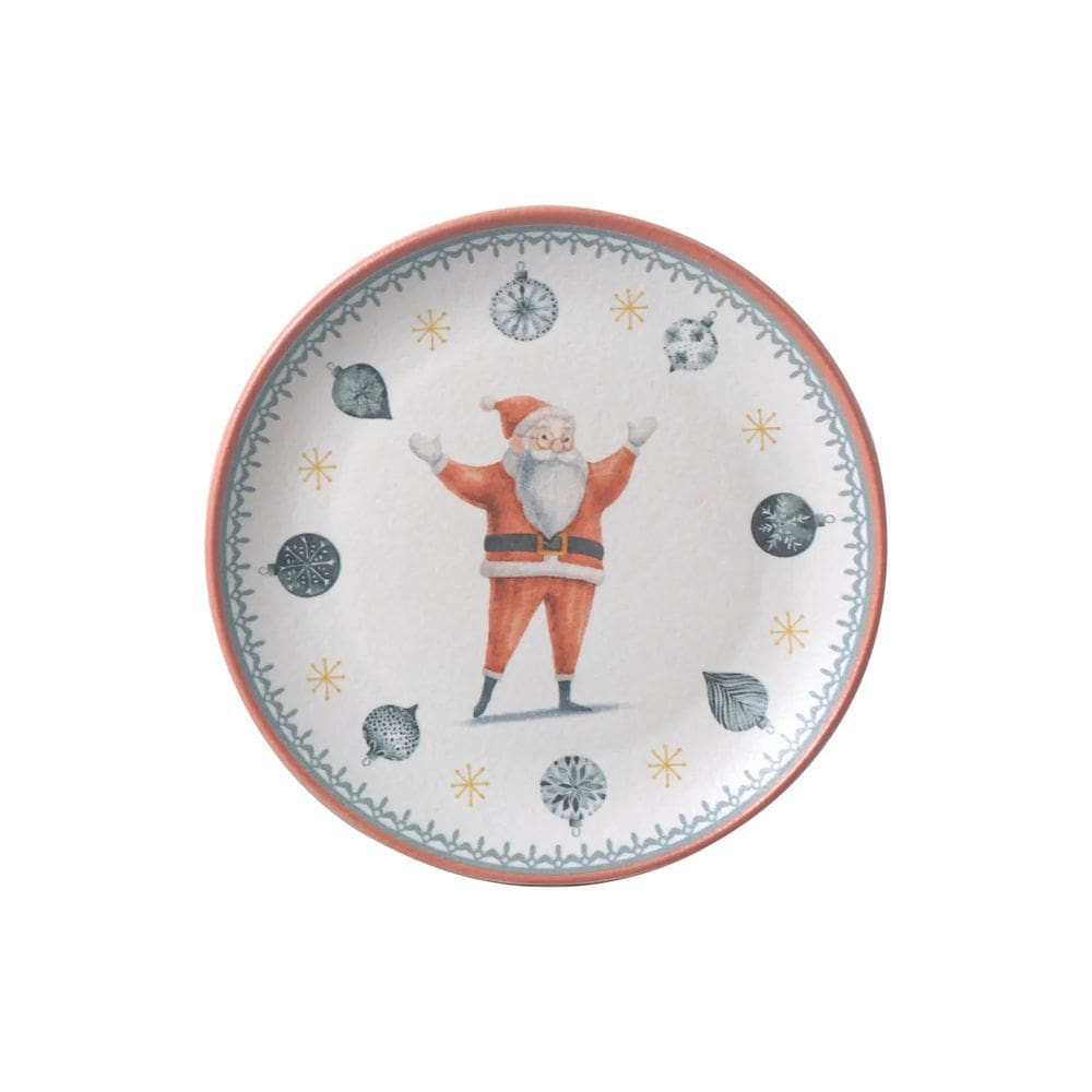 Prato de Sobremesa Coup Stoneware Tempo de Festa Ø19,4cm Nat