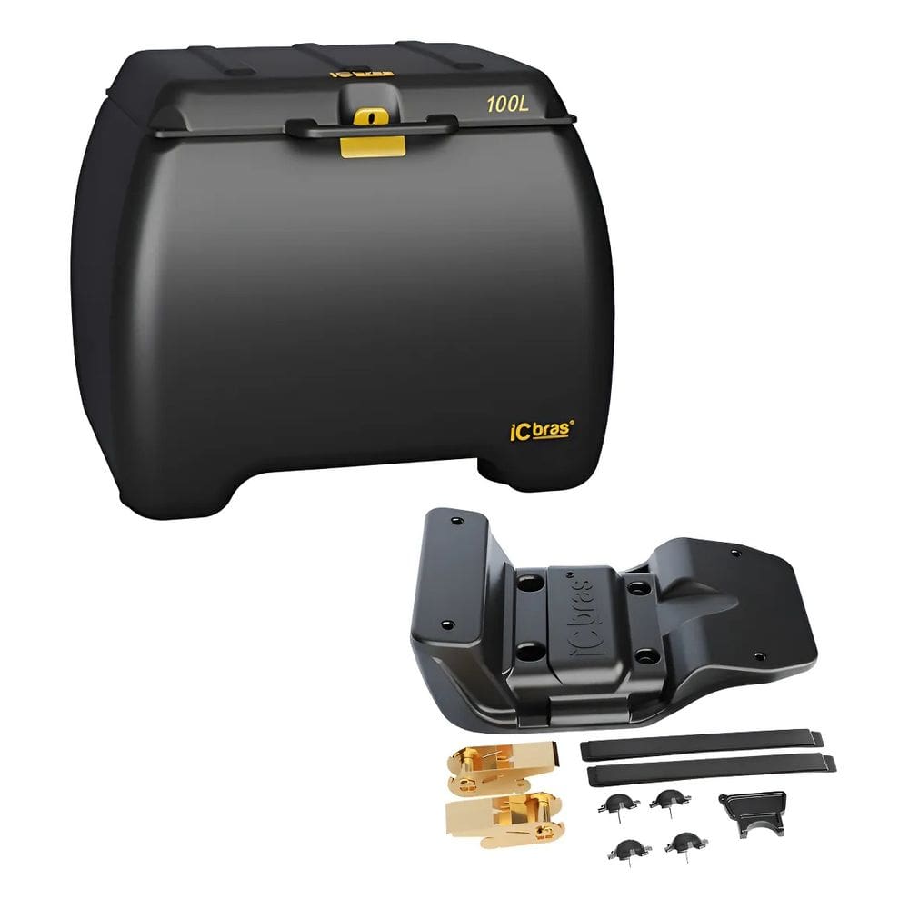 Caixa Baú Bauleto 100 Litros Com Suporte Universal Motoboy Icbras