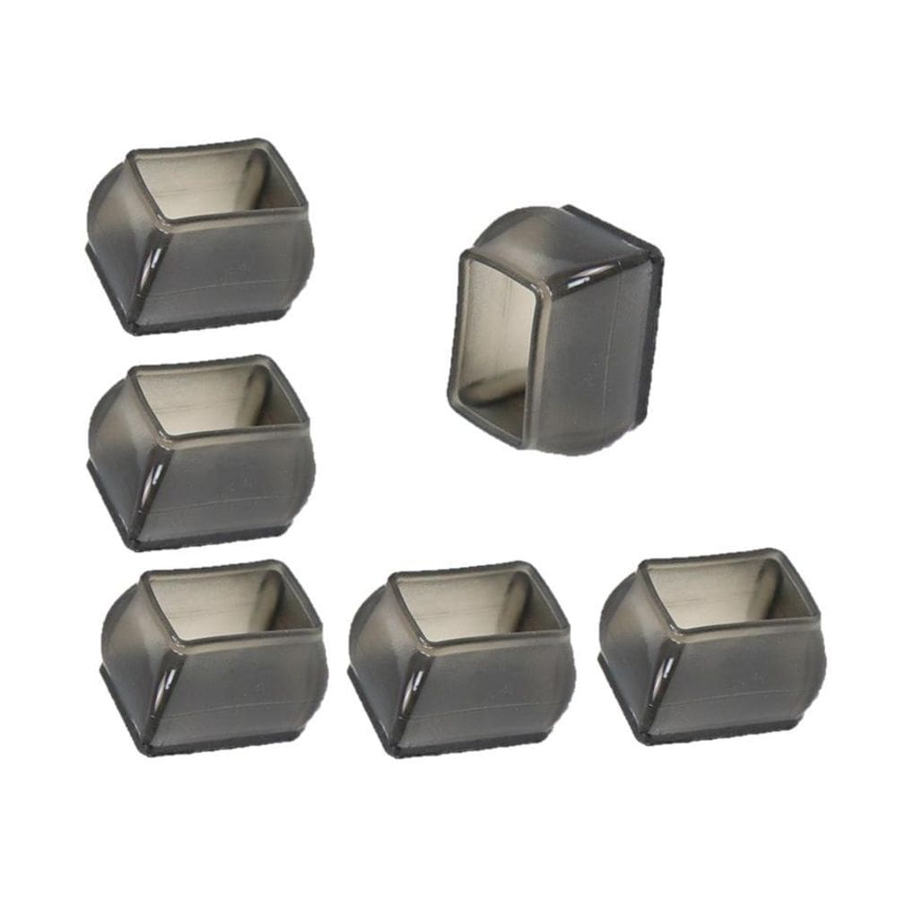 Kit 16 Pé Retangular De Silicone Pé Cadeira Mesa Feltro