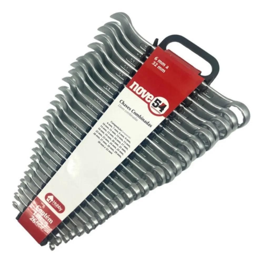 2X Jogo De Chaves Combinadas Kit 26 Peças 06-32Mm Nove54