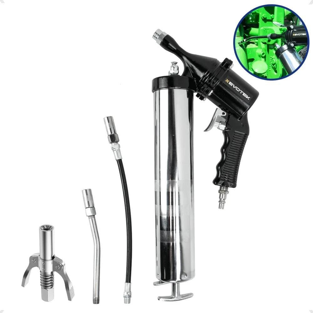 2X Máquina De Engraxar Manual Graxa Com Bico Acoplador 600G