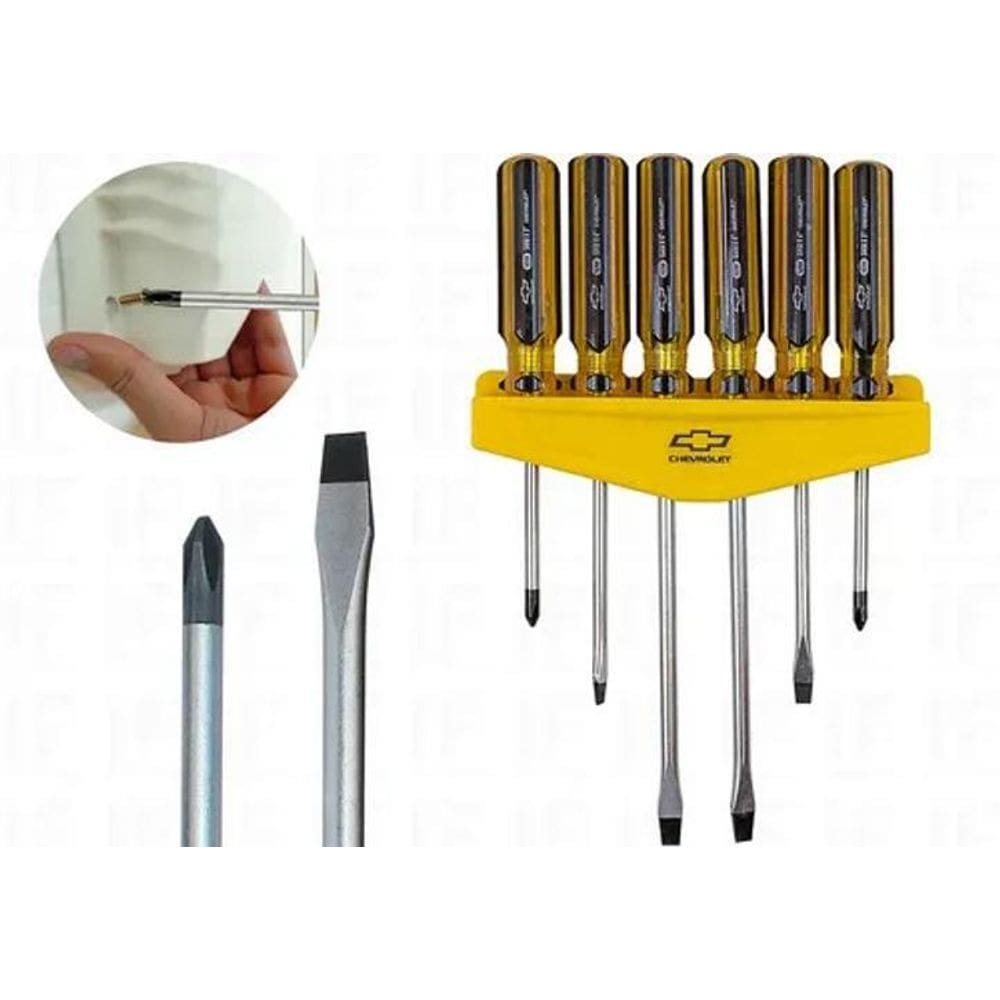 2X Jogo Chave Fenda E Phillips Com 6 Peças