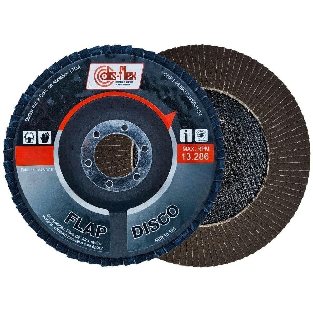 Disco De Lixa Flap-Disc Cônico 7Pol G120 - 09.033 - Disflex