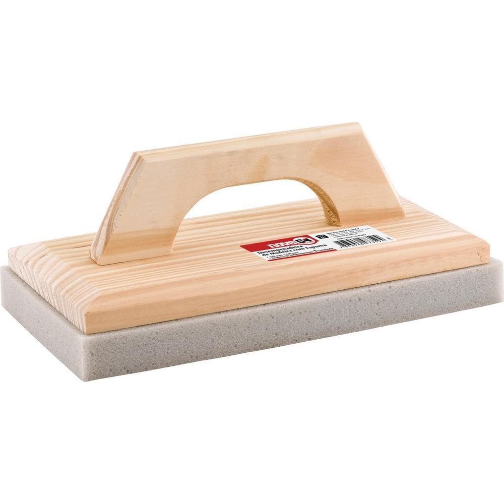 Desempenadeira Madeira 14,0X27Cm Com Espuma - Nove54