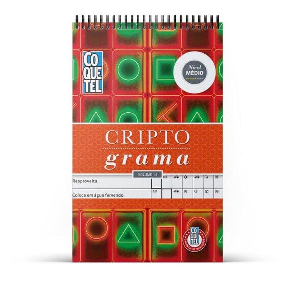 Livro Coquetel Espiral Criptograma Vol. 14: Nível Médio