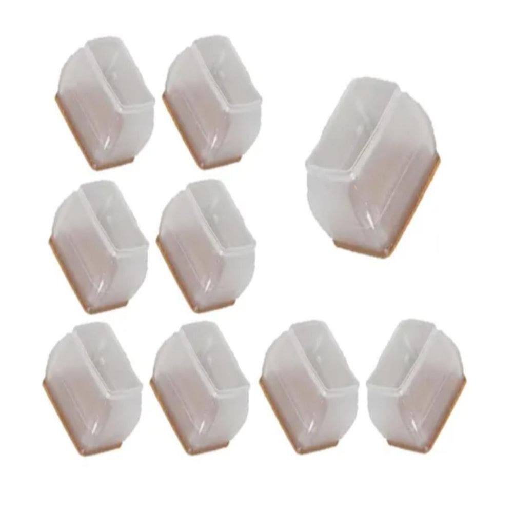 Kit 20 Ponteira Retangular Com Feltro Para Pé De Moveis