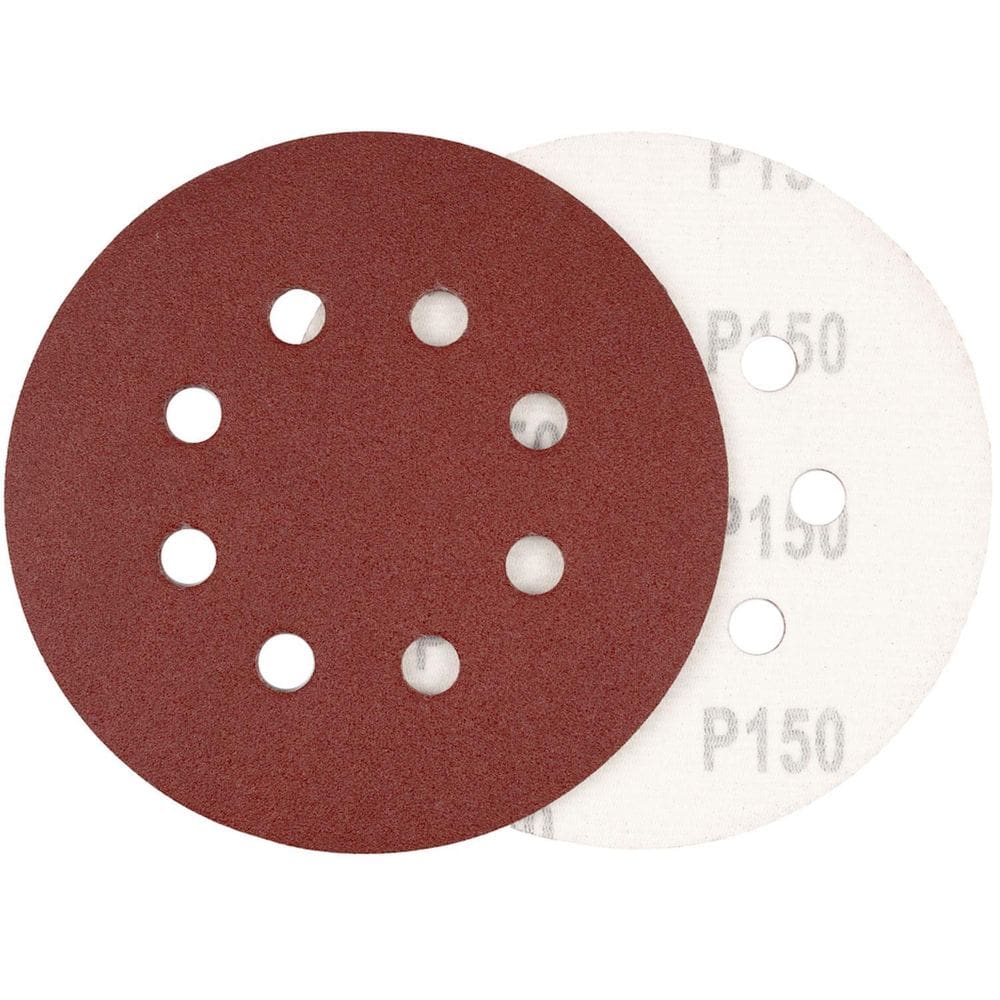 Kit 5 Disco De Lixa 125Mm Com 8 Furos Grão 150