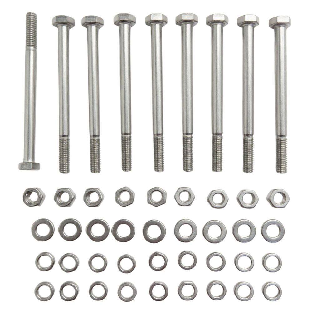 Kit 10 Parafusos Meia Rosca Parcial Sextavado Inox M670Mm