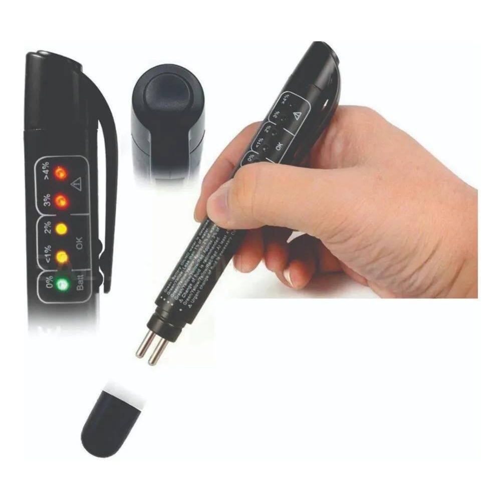 2X Caneta Teste Fluído Óleo De Freio Dot5 Dot4 Dot3 Carro Mo