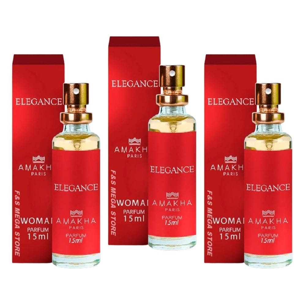 Perfume Elegance Vermelho 15ml - 3 Un | Amakha Paris