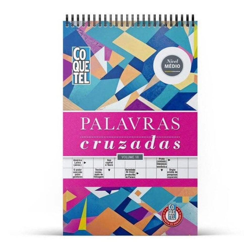 Livro Coquetel Espiral Palavras Cruzadas Vol. 18: Nível Médio