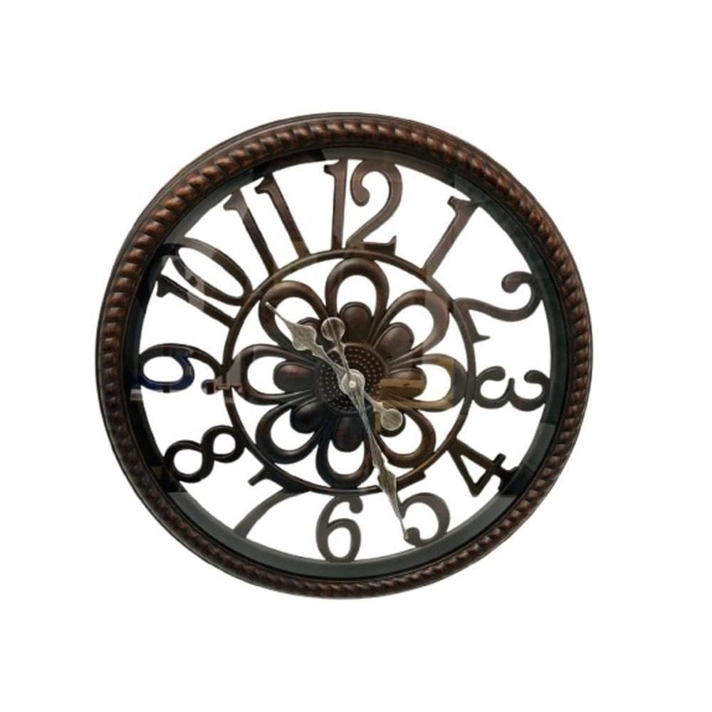 Relógio De Parede Gigante 50cm Estilo Madeira Vintage – Design Retrô E Sofisticação Em Cada Detalhe