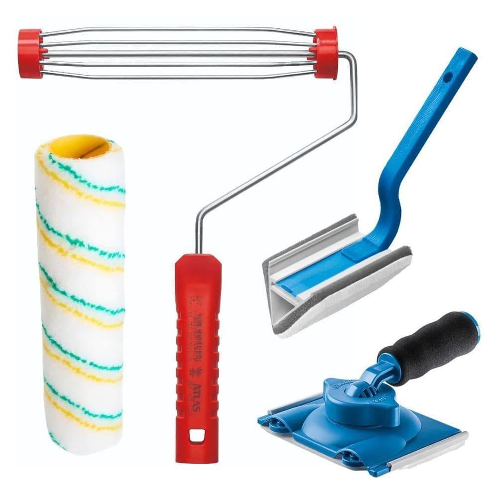 Kit Pad Cantos E Rodapés + Suporte Garfo + Rolo De Pintura