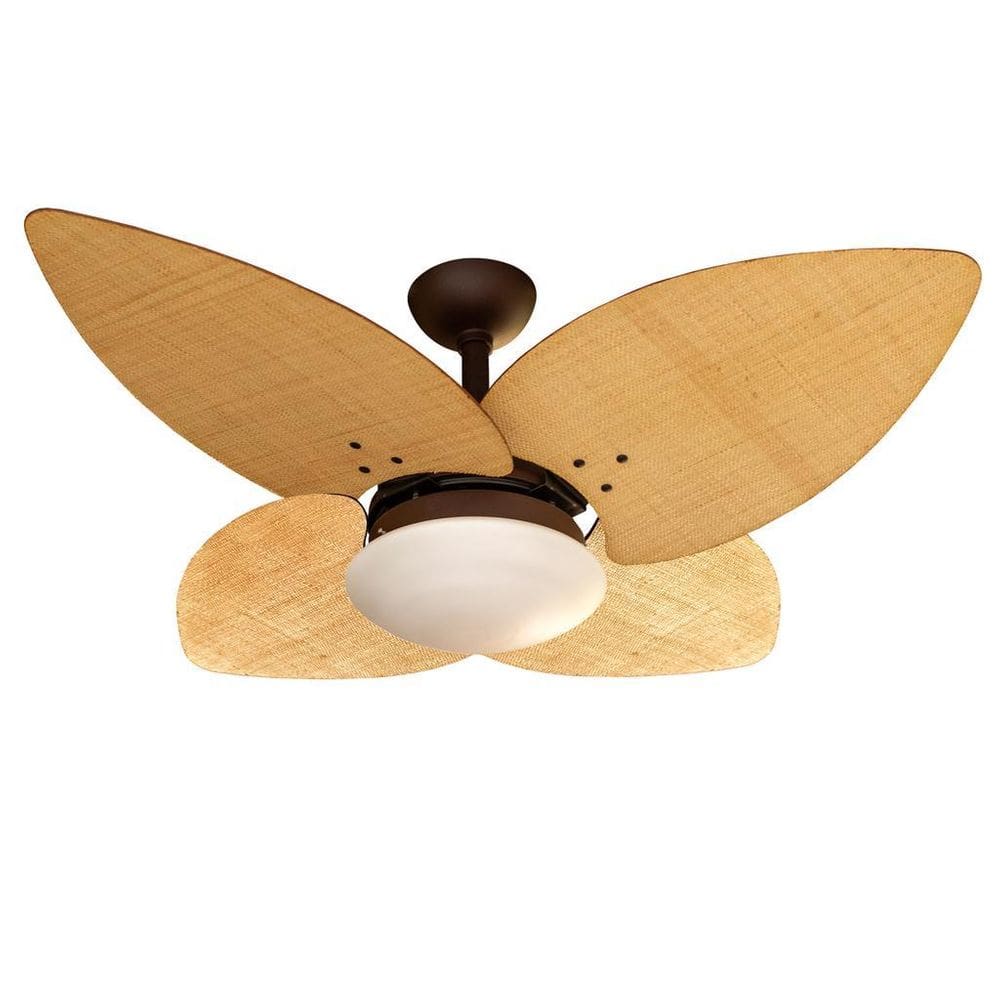 Ventilador Teto Marrom Winds 4 Pás Palha Turbo Ventax 110V