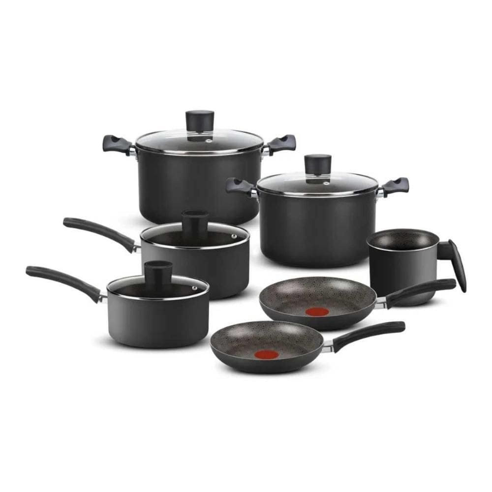 Conjunto De Panelas Rochedo Antiad. 7 Peças Facilita Cinza