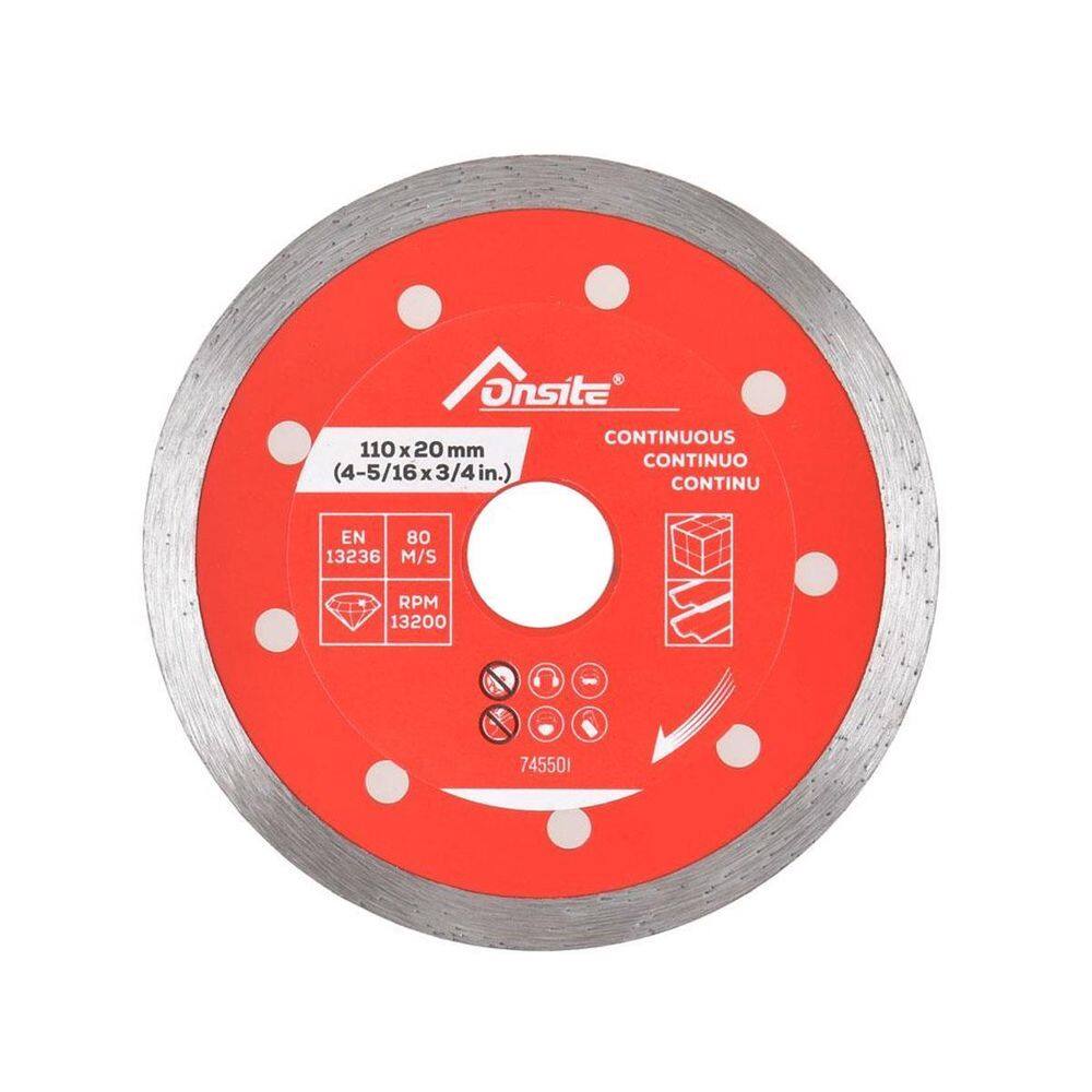 Disco Diamantado Contínuo 110Mmx5/16``X22.23Mm/20Mm Onsite