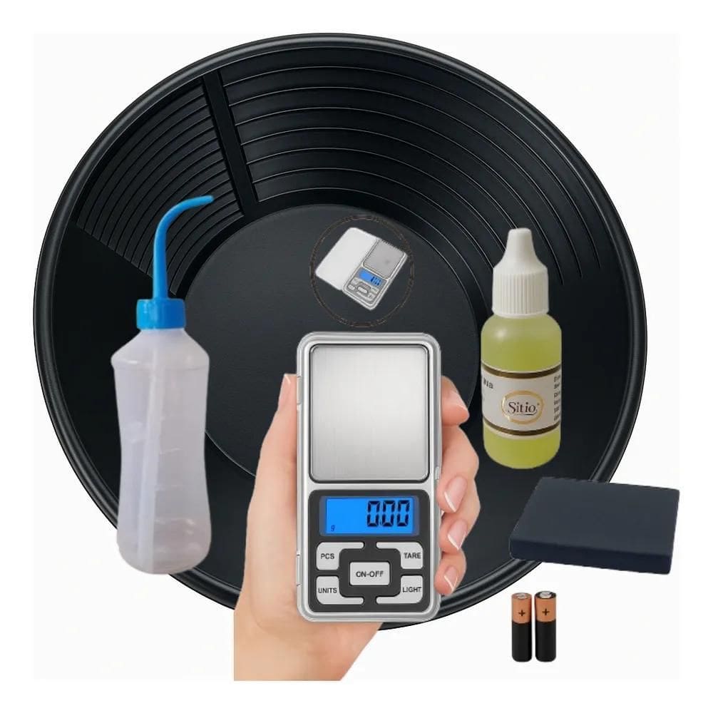 2X Bateia Americana Para Garimpo Três Peças Kit Bateia Garim