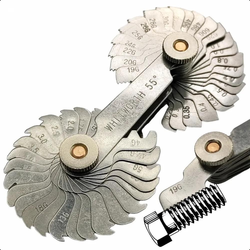 2X Calibre De Rosca 52 Laminas Passo 0,25 A 6,0 Pol E Milime