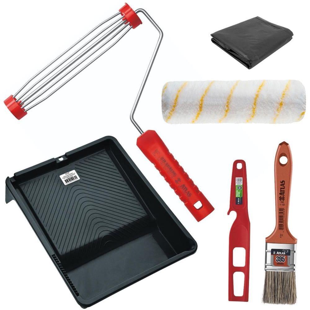 Rolo Antirespingo + Suporte + Bandeja + Trincha + Misturador