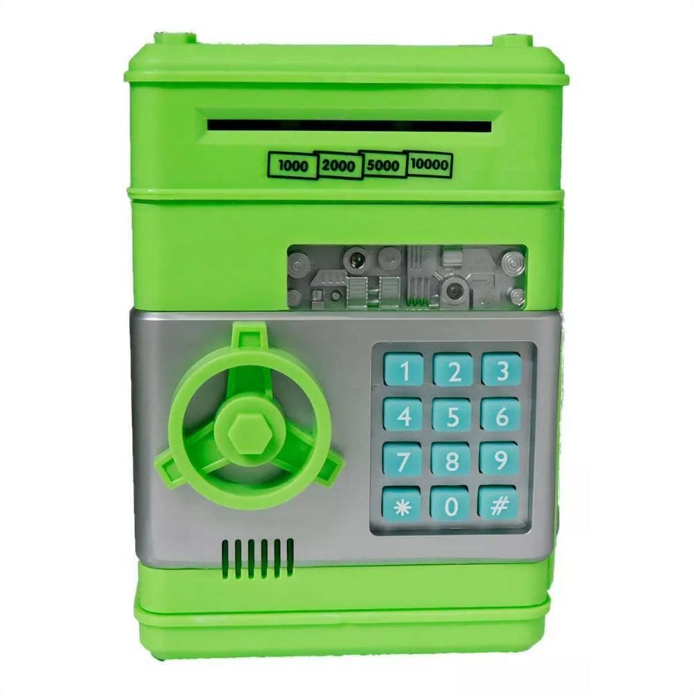 Cofre Eletrônico Digital Infantil Puxa Nota Verde Xr011