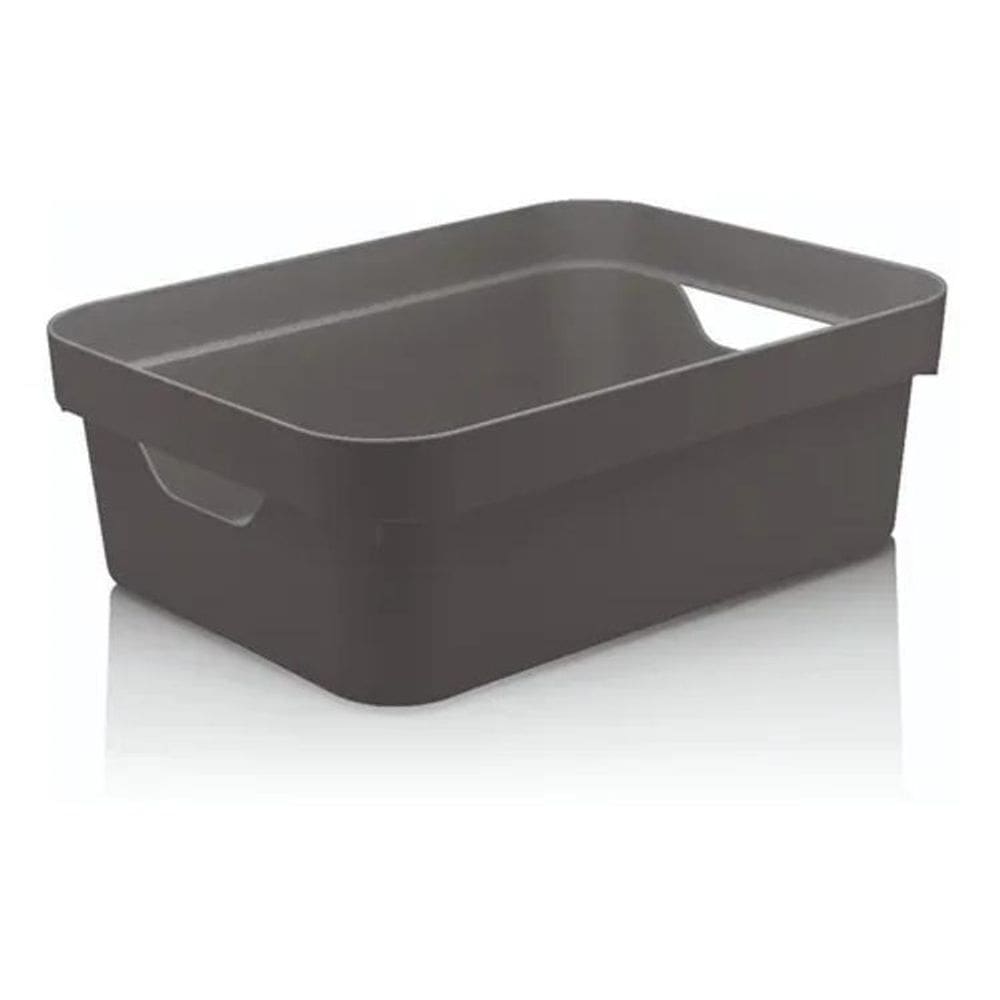 Caixa Organizadora Cube Média 10,5L Plástico Com Alças