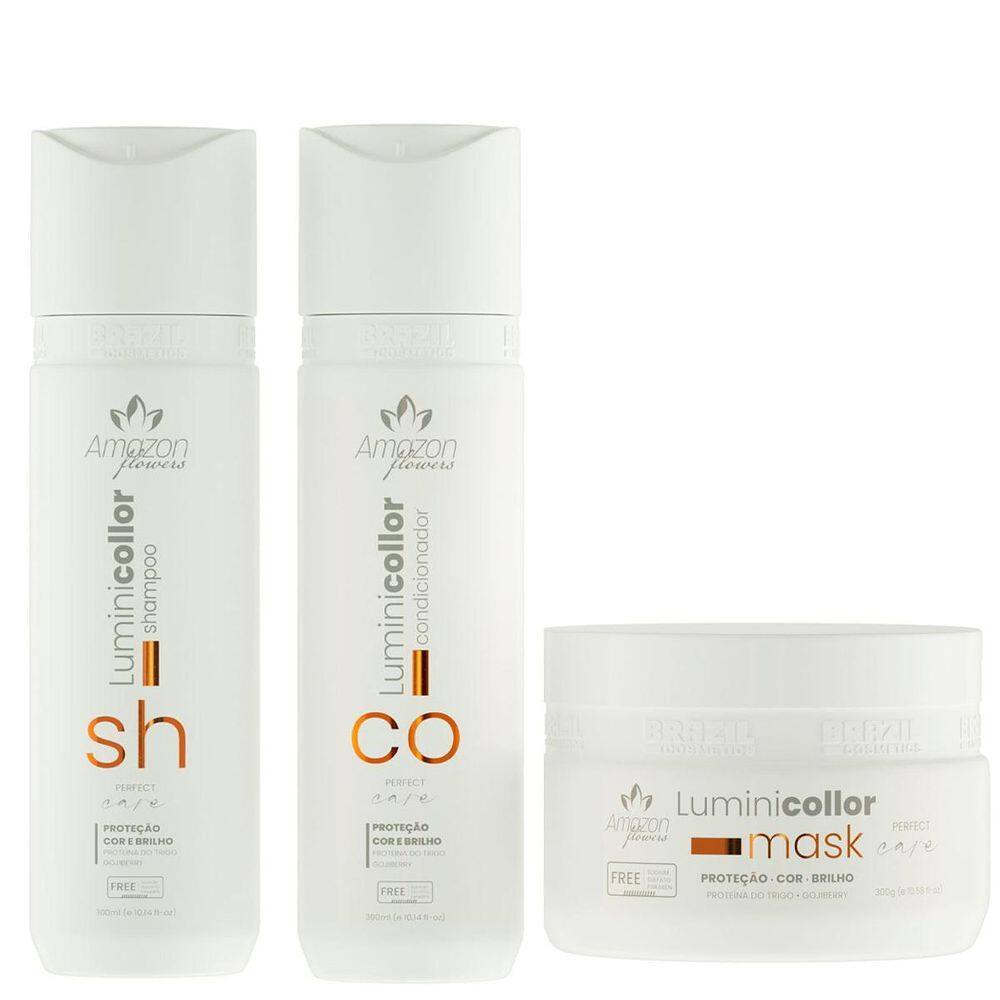 Kit Lumini Colors Amazon Flower Hidratação Brilho Colorido