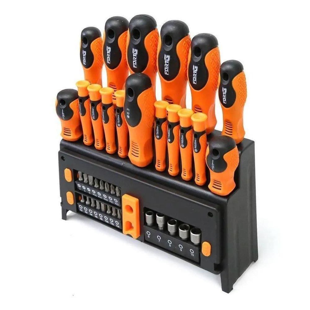 2X Jogo Chave De Fenda / Phillips E Bits Com 39 Peças Fortgp