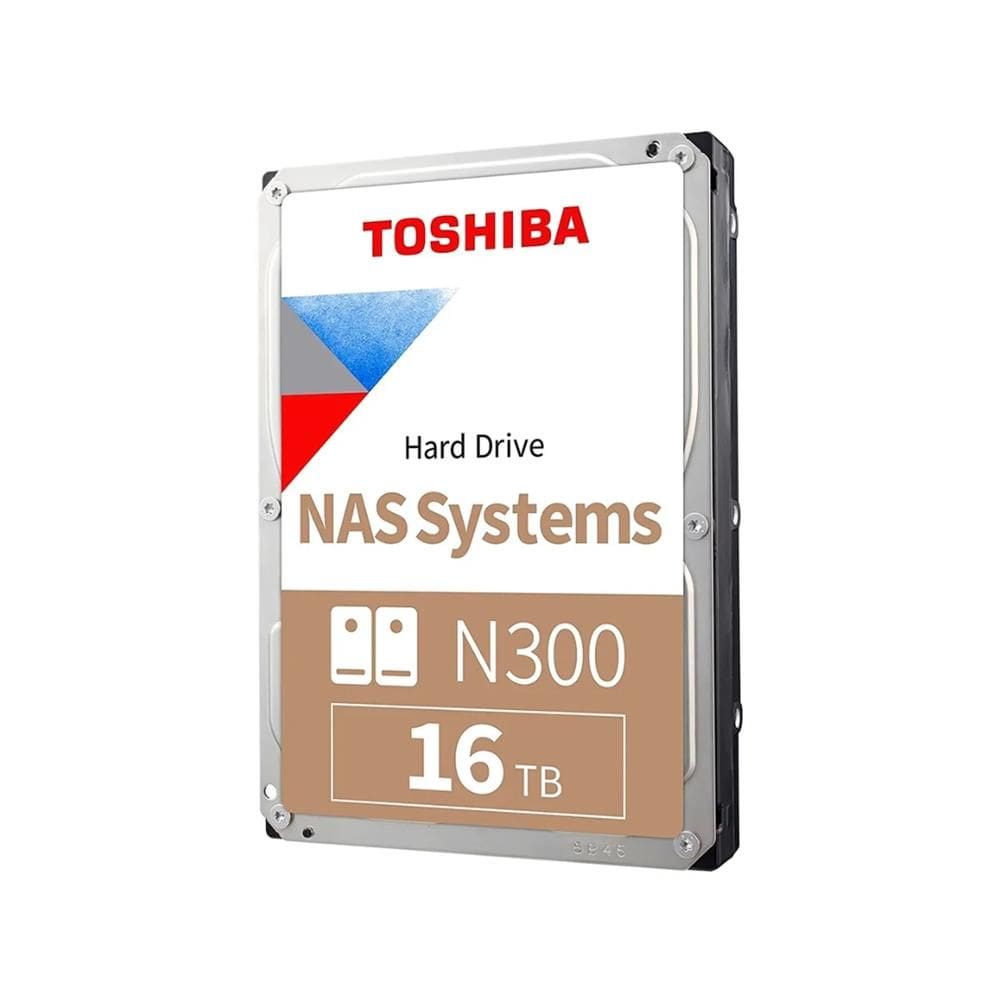 HD Toshiba NAS Systems N300, 16TB, 3.5”, 7200RPM, SATA 6 Gbit/s, CMR