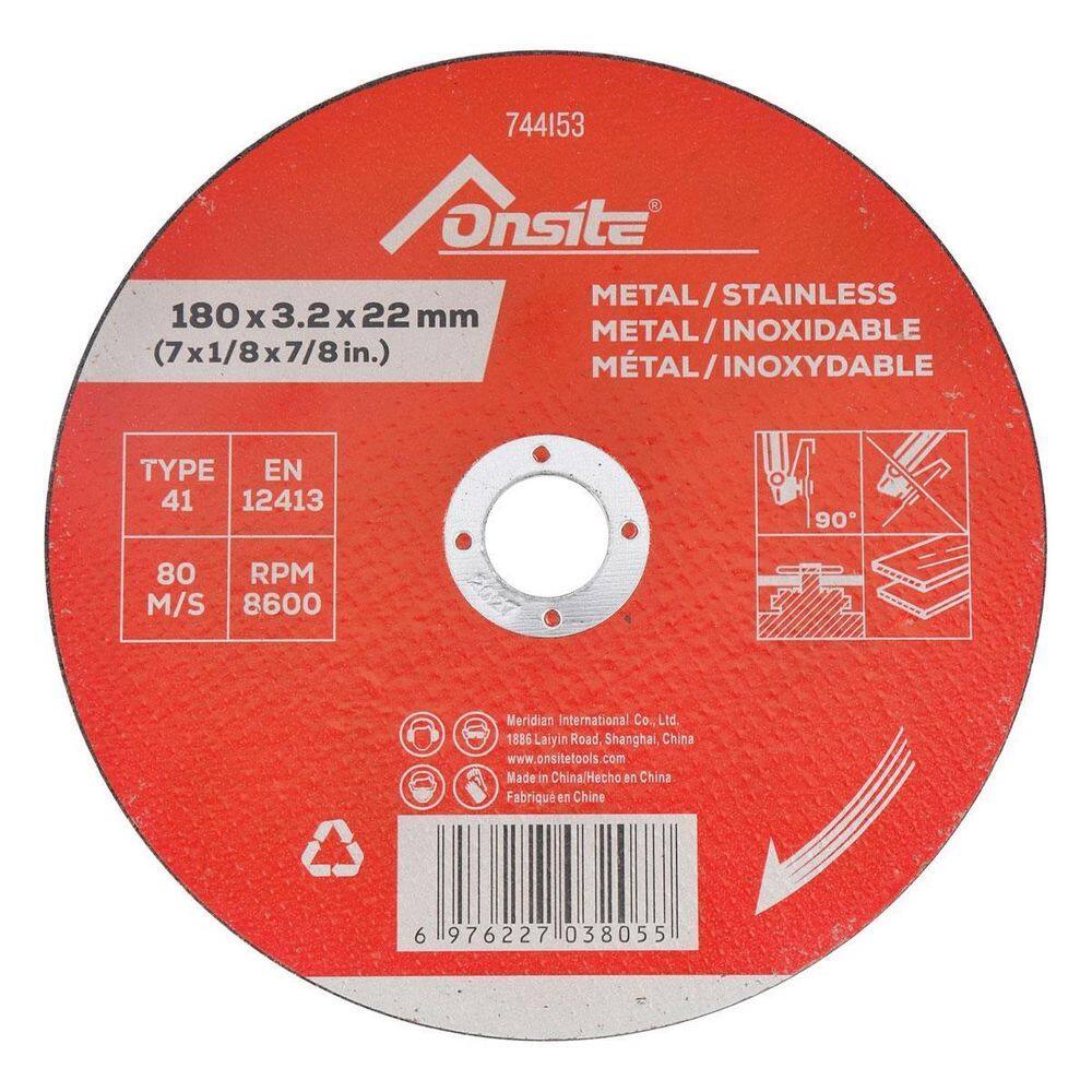 Disco De Corte Para Metal E Inox 7``X3,2Mmx7/8`` - Onsite