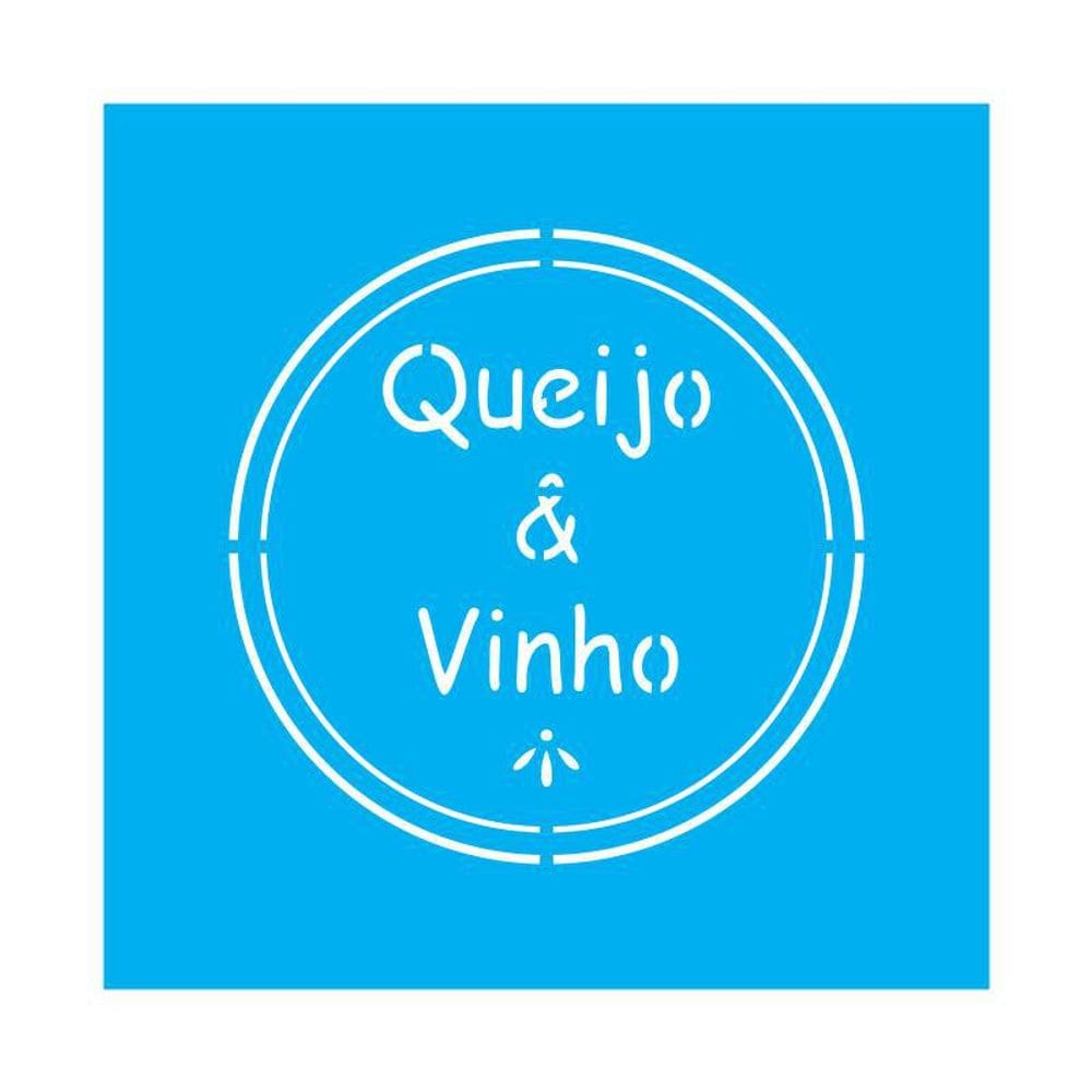 Stencil Tamako Queijo E Vinho - 30X30Cm - Ref 9980