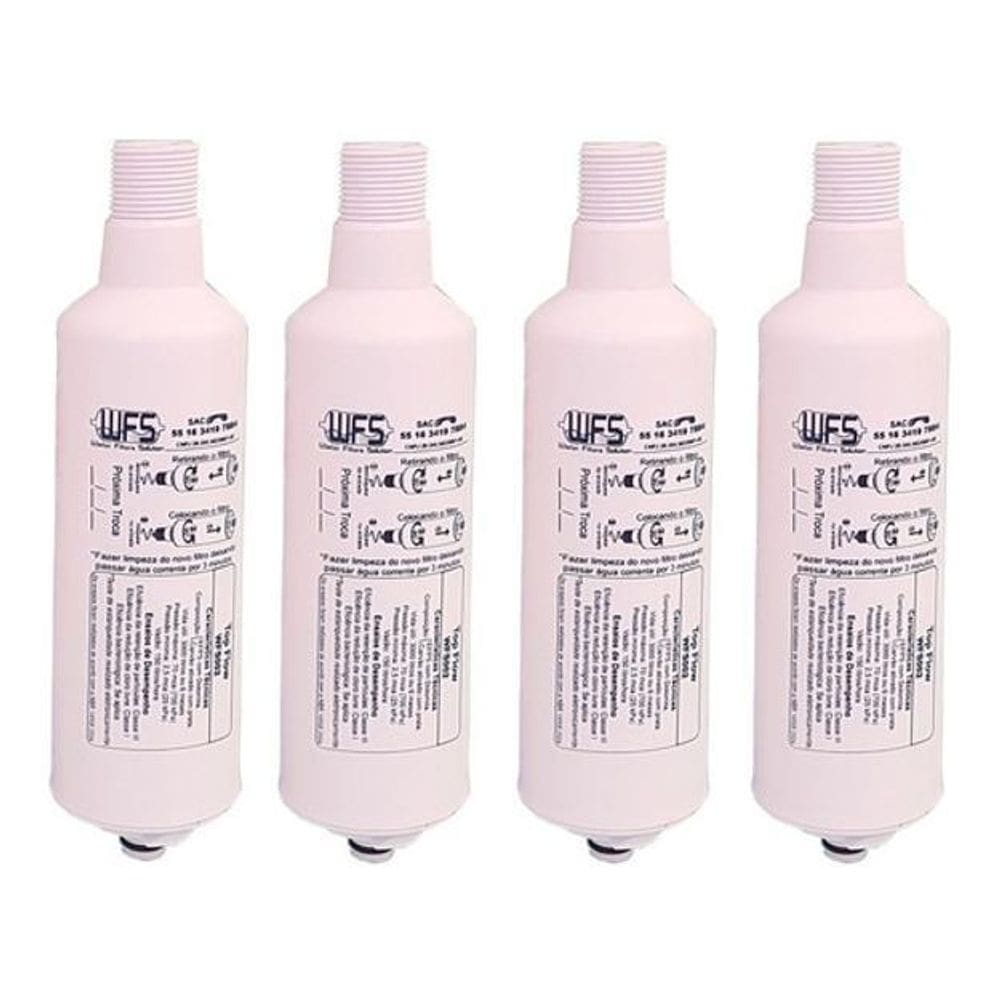 Kit 4 Filtro Refil Compatível Purificador De Água Colormaq