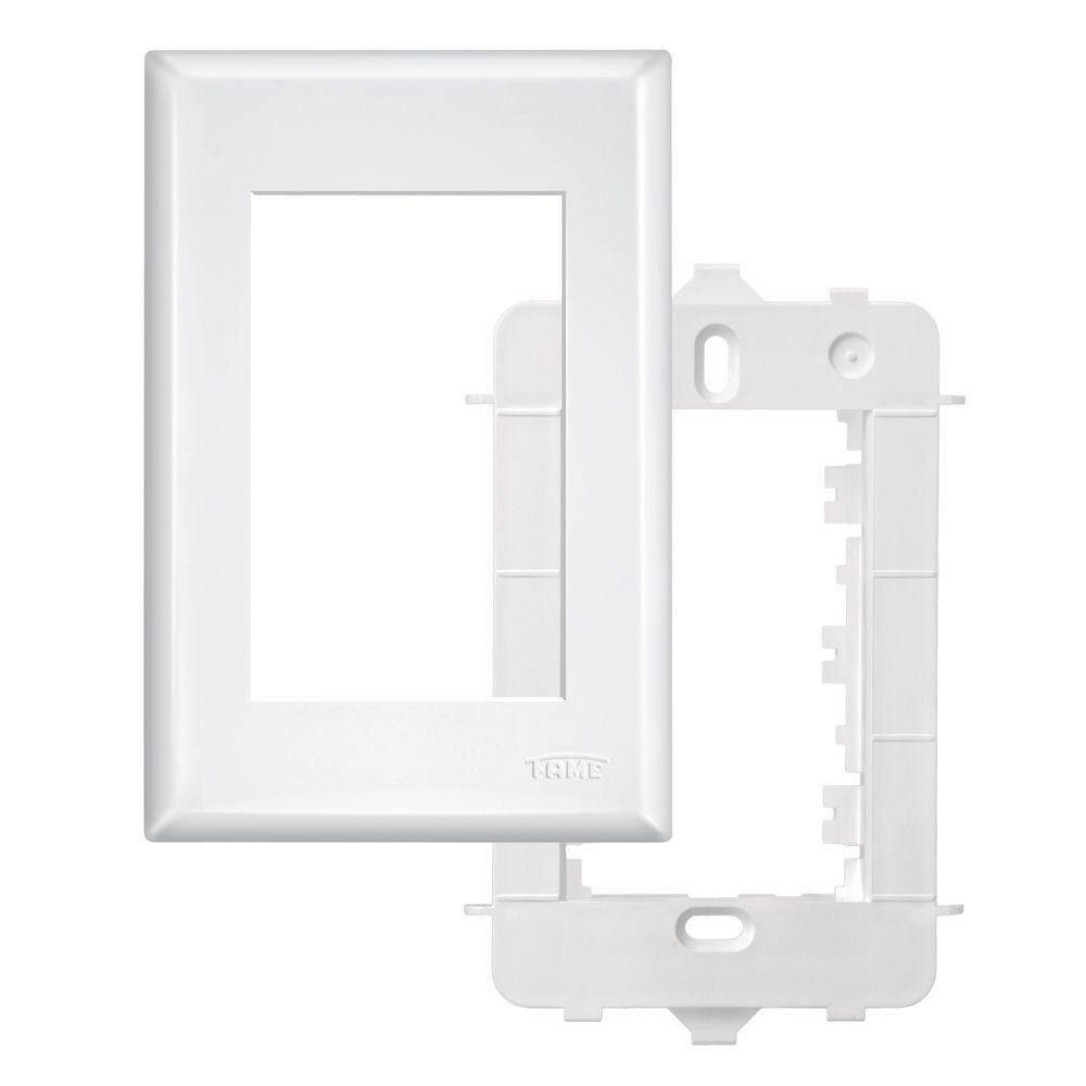 Placa 4x2 C-suporte - 3 Módulos Horizontais - Evidence 2887