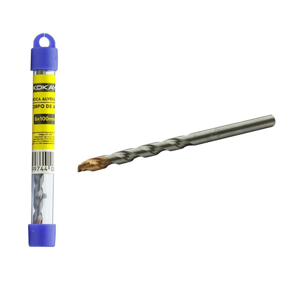 Broca Concreto Videa 6Mm X 100Mm Em Aço Alta Qualidade