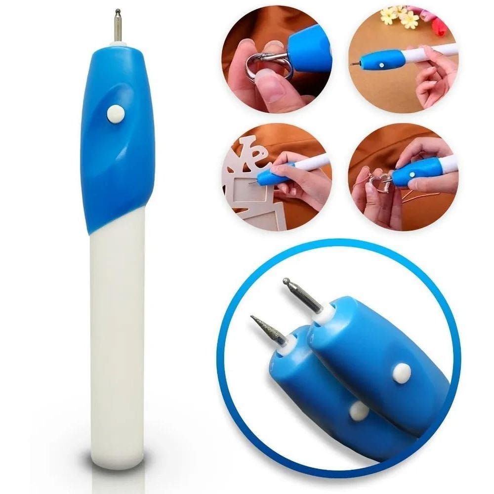 2X Caneta Gravadora Grava Objetos Metal Madeira Plastico Vid