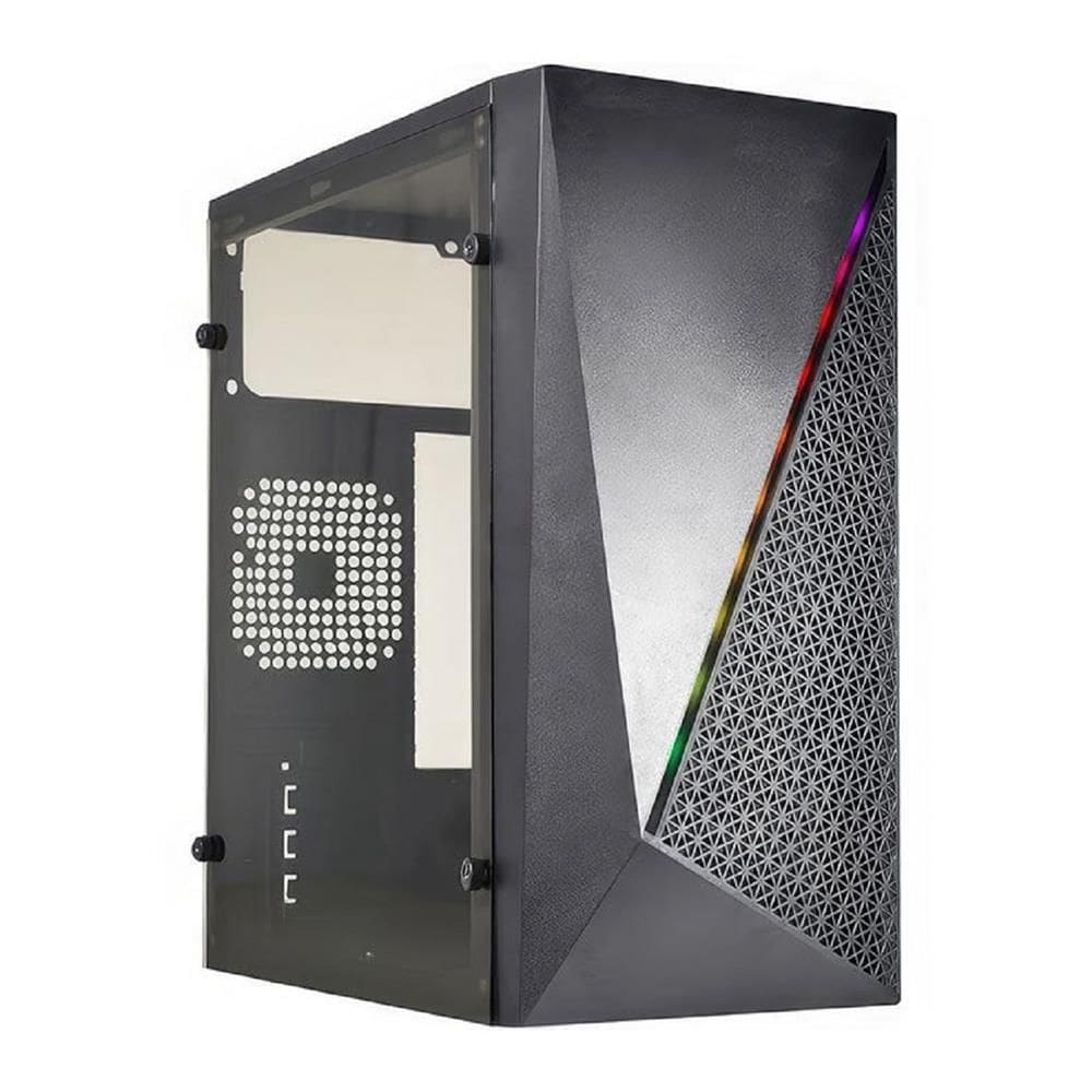 Gabinete Gamer Kmex CG15NX, Rainbow, Mini-Tower, Lateral Acrílico, Preto