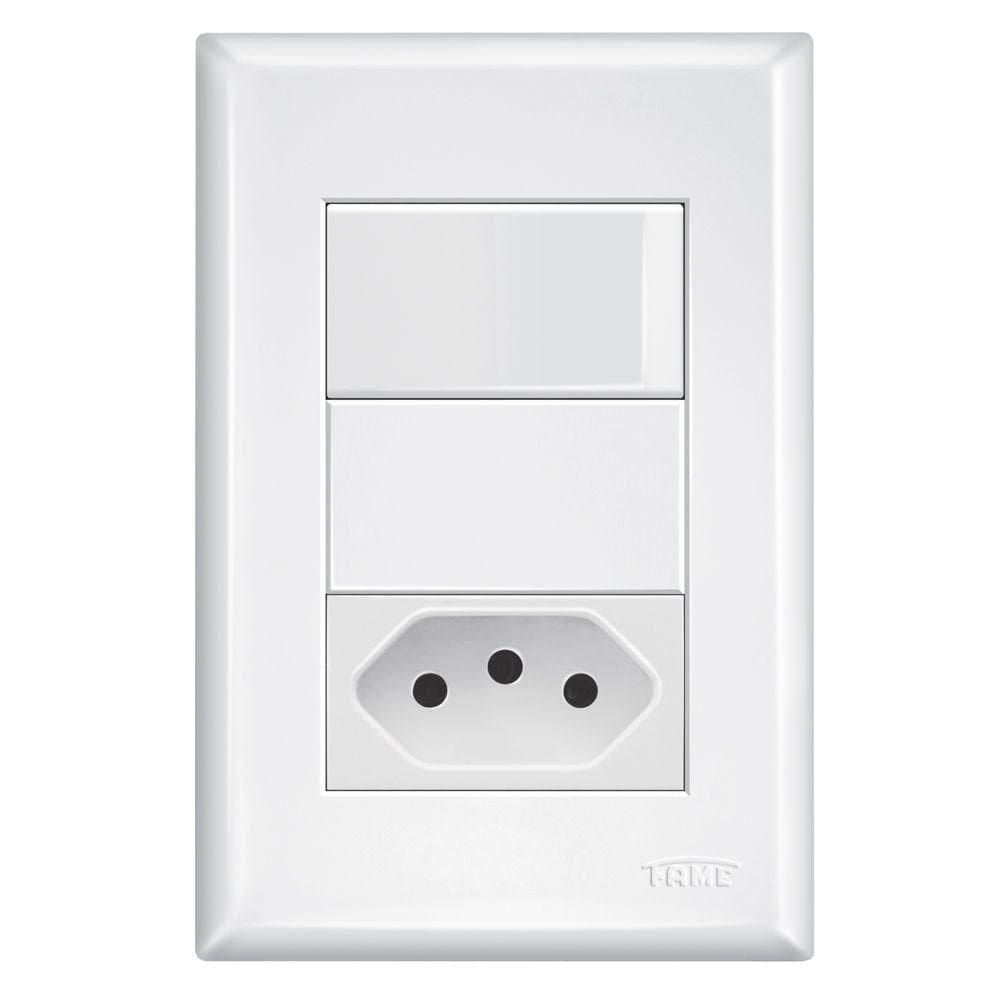 Interruptor Fame 1 Tecla C-tomada Distanciada - 3889 Evidence