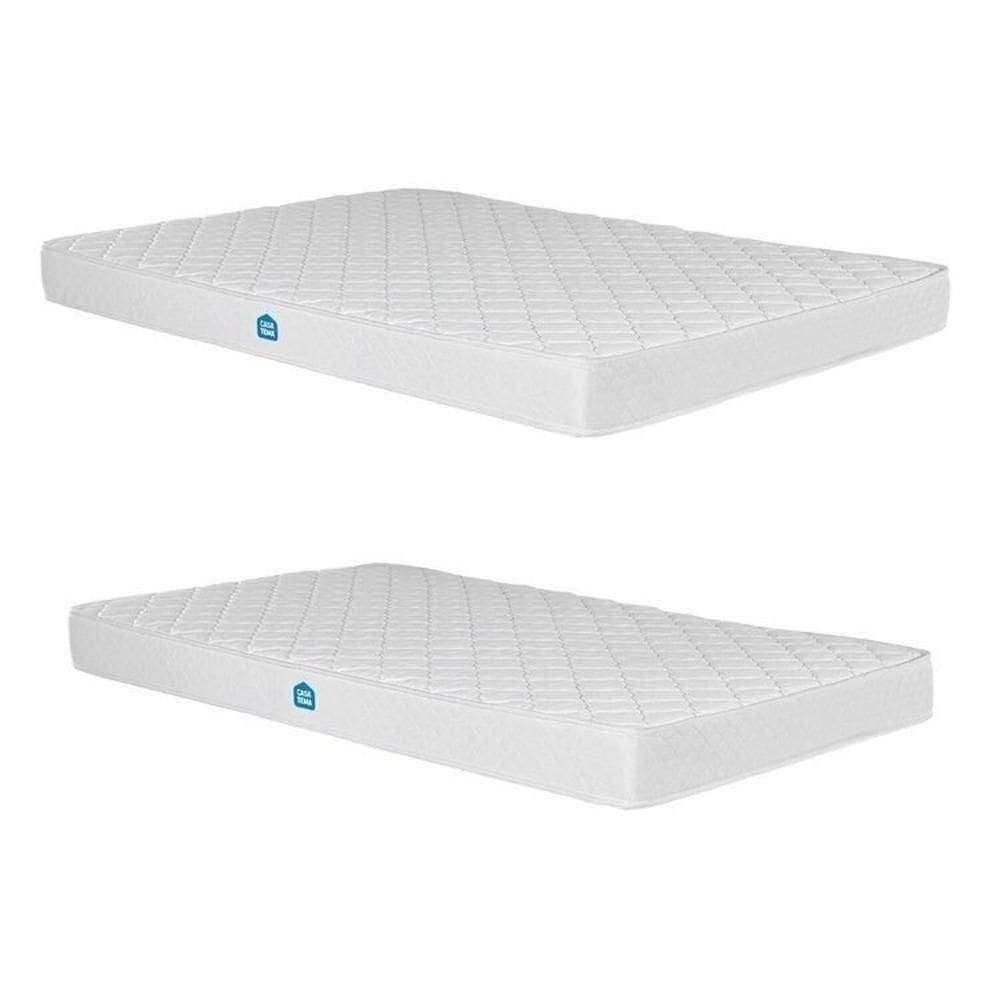 Conjunto Colchões Casal D33 e Solteiro D23 15cm Nuvem Casatema Madeiraoriginals Branco