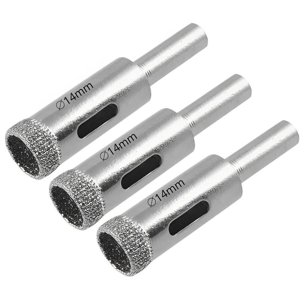 Serra Copo Diamantada 14Mm Porcelanato Vidro Mármore 03 Un