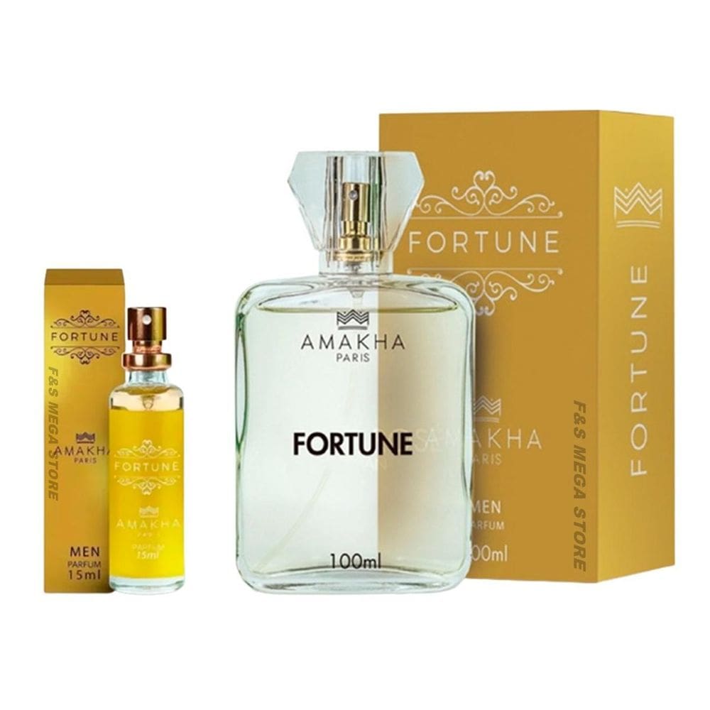 Kit Perfume Masculino Fortune Amakha Paris 100Ml E 15Ml
