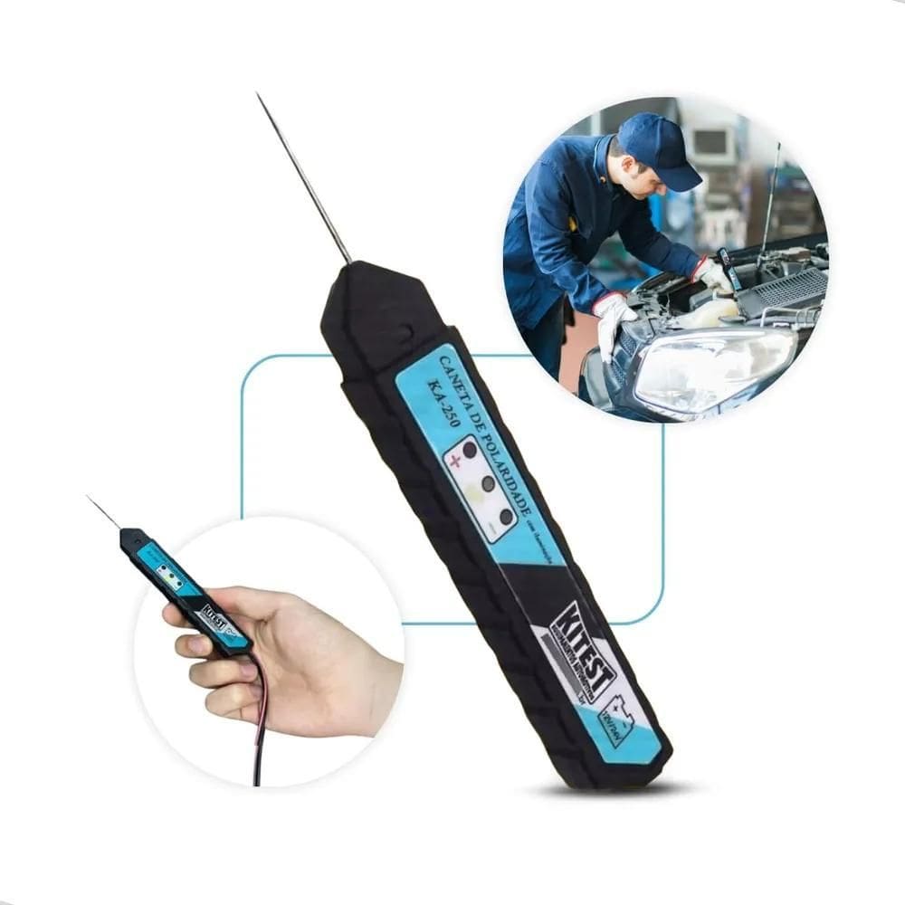 2X Caneta De Polaridade E Teste Com Automotiva Kitest Flex L