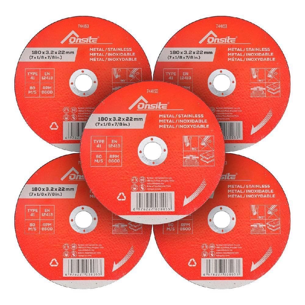 Kit Disco De Corte 7`` X 3,2Mm X 7/8`` Com 5 Unid - Onsite