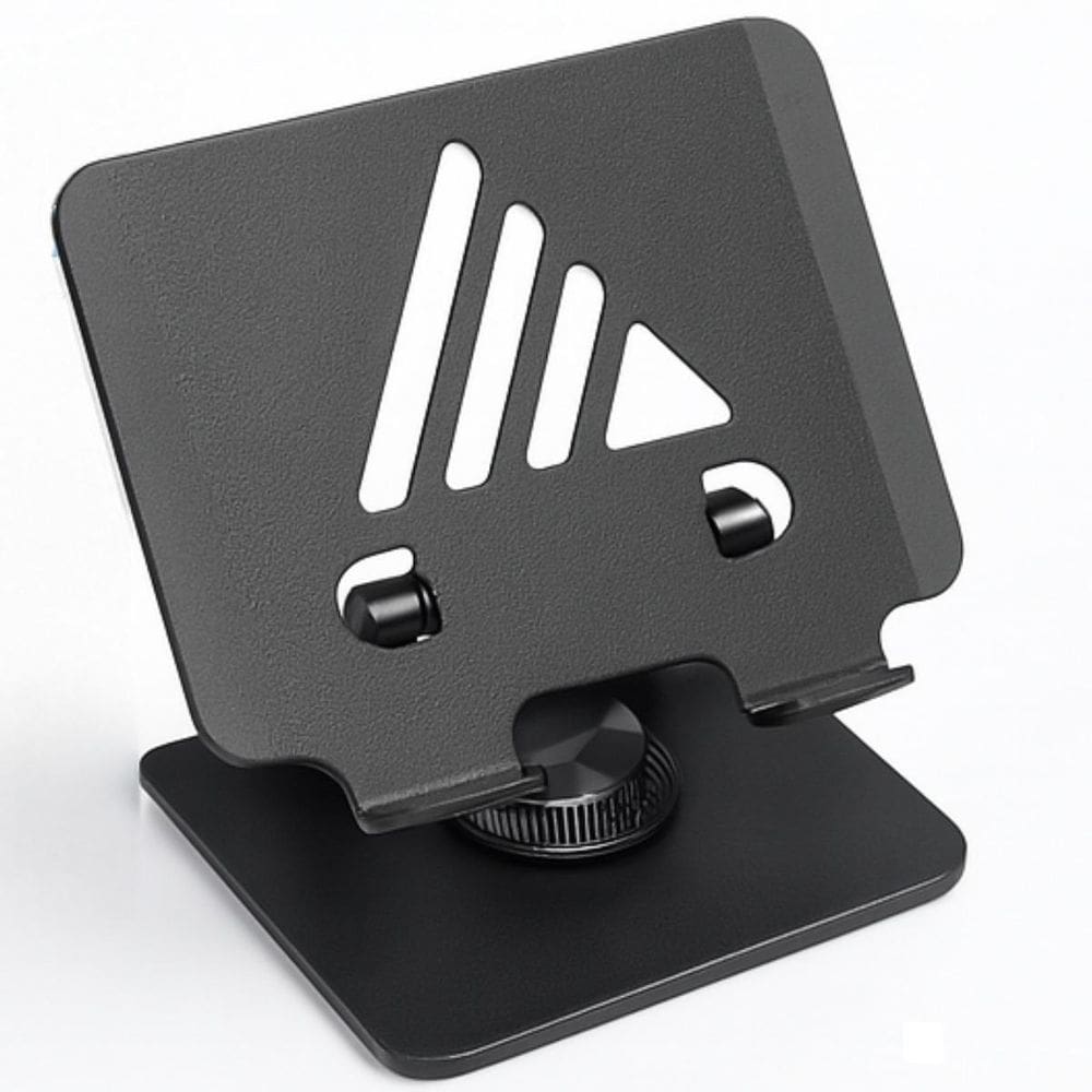 Suporte Giratório 360 Dobrável Alumínio Tablet Celular Preto