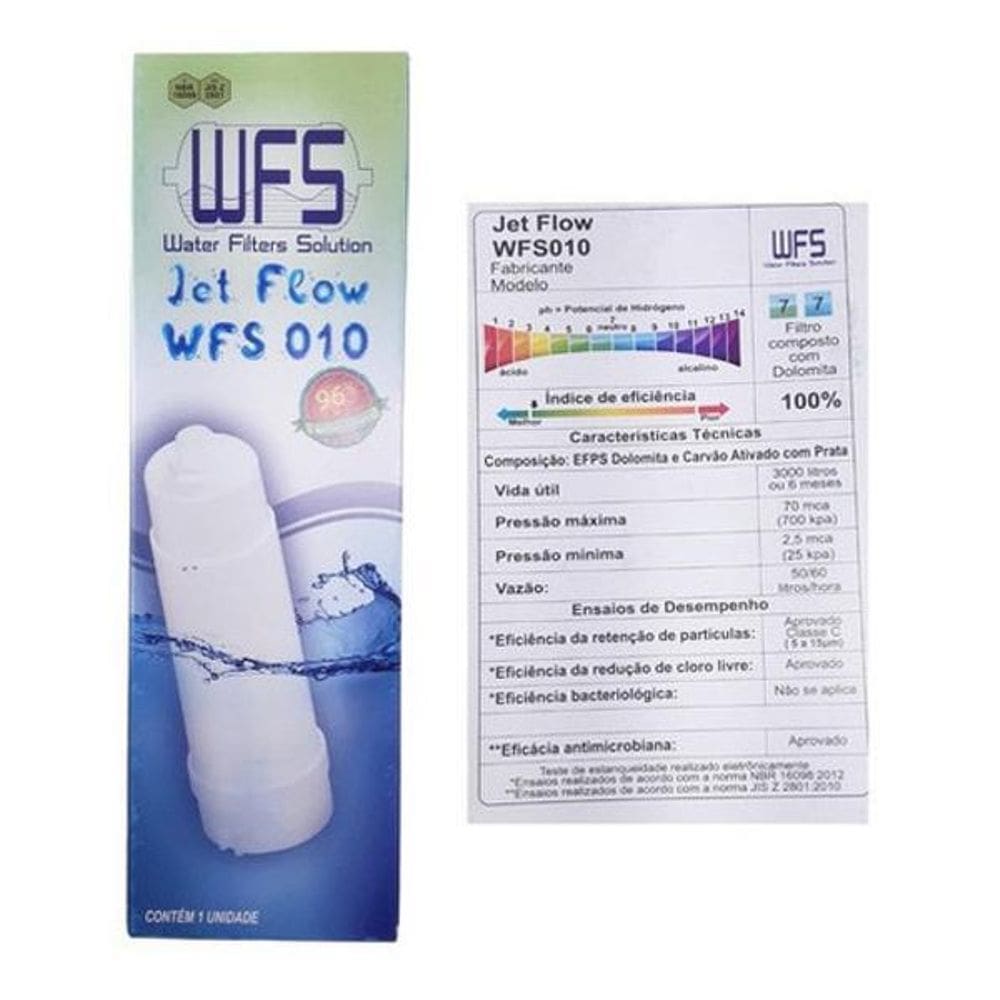 Filtro Refil Jet Flow Wfs010 Filtro De Água Ap230 10Pol