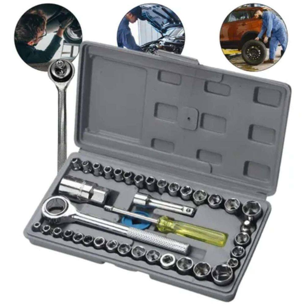 Jogo De Soquete 40 Peças Ideal Para Mecânicos Entrega Rápida