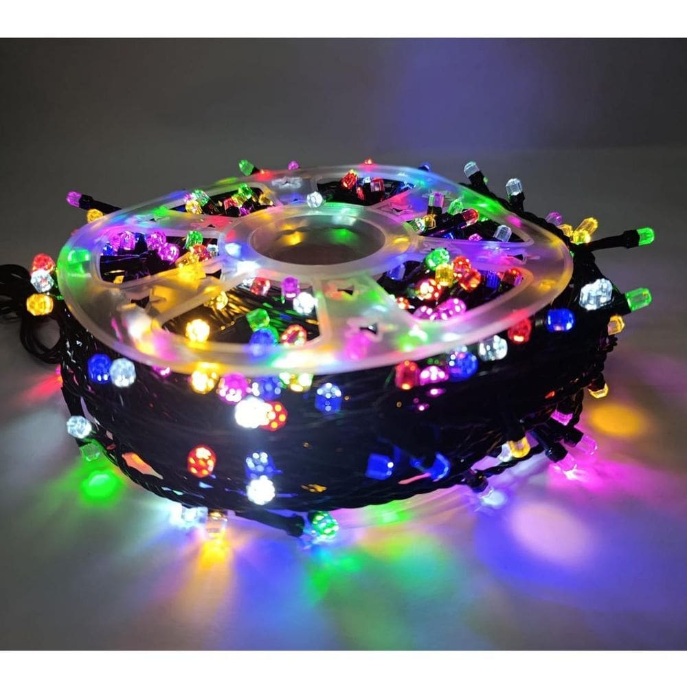 Cordão 400 Lâmpadas Led Color 8 Funções Externo Bivolt 50M Bivolt