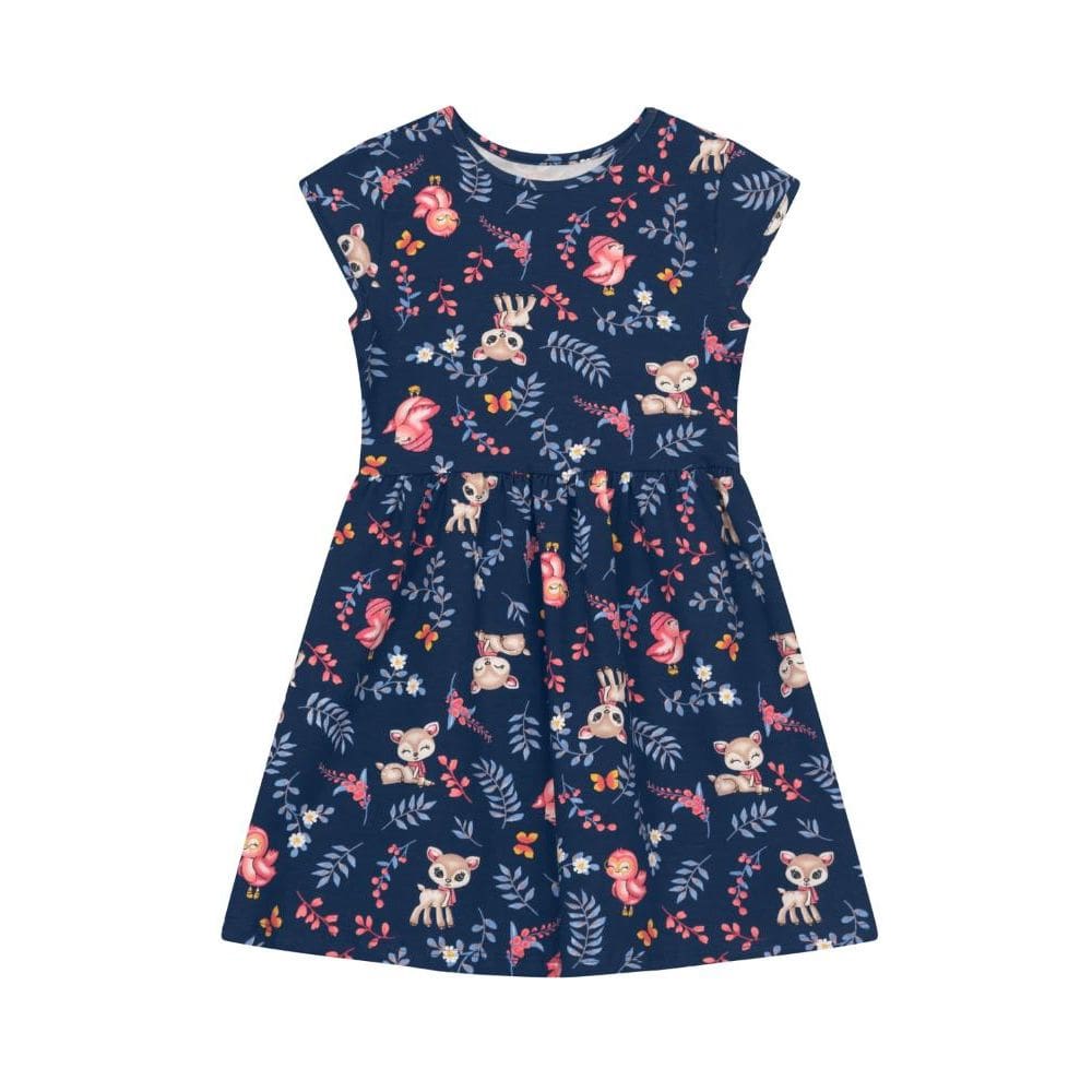 Vestido infantil menina de bichinhos Brandili-Azul