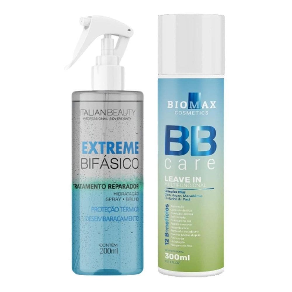 Kit Spray Finalizador Bifásico Leave In Bb Care Hidratação