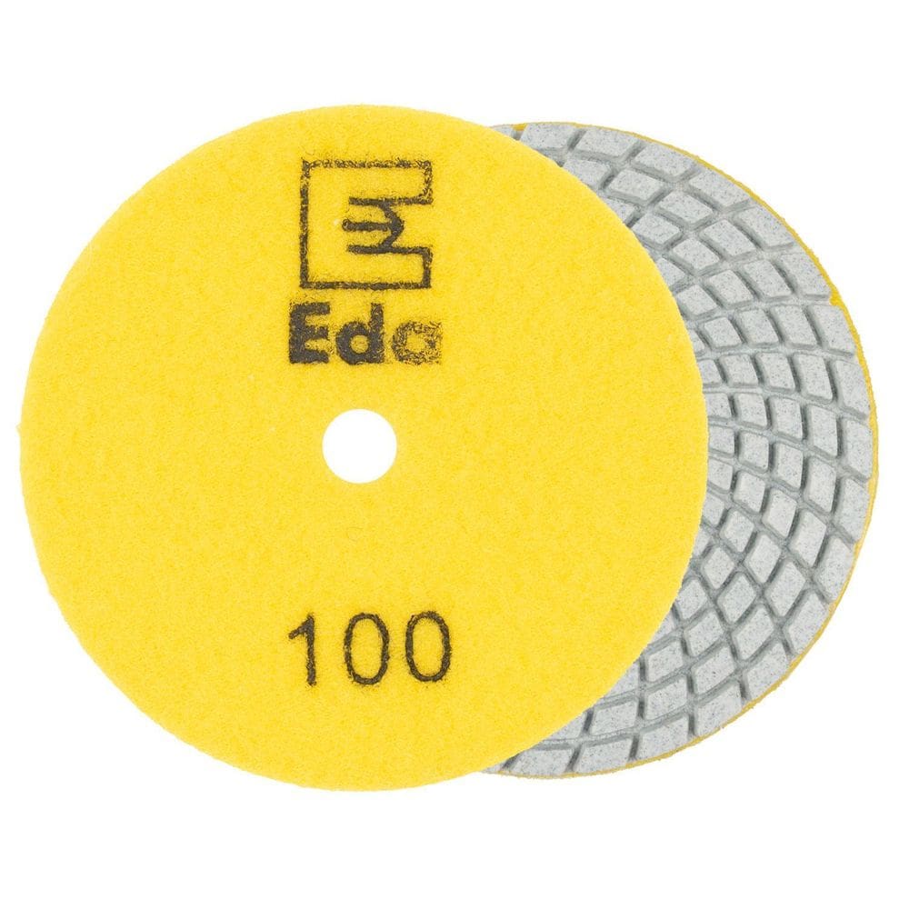 Disco Diamantado 100Mm Brilho Água Grão 100 Desbaste Pedra